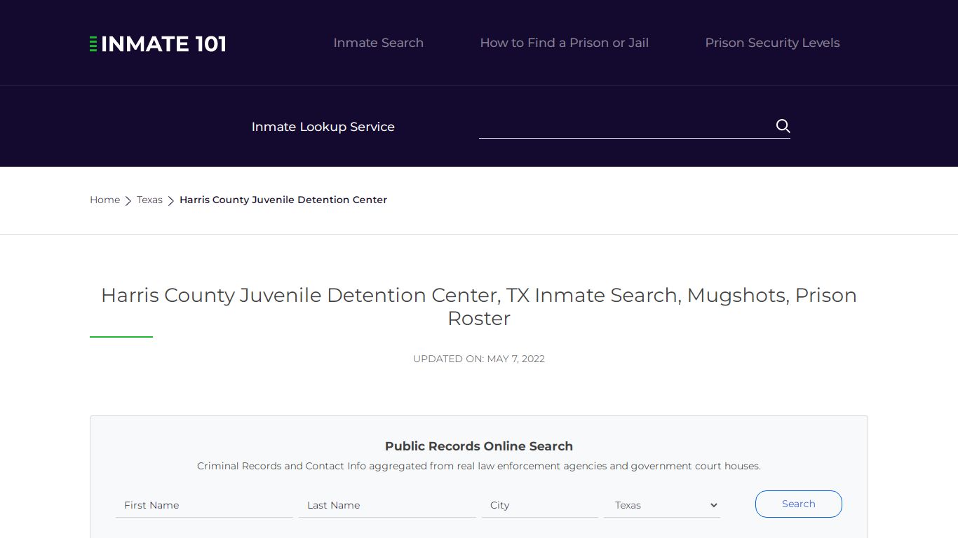 Harris County Juvenile Detention Center, TX Inmate Search ...