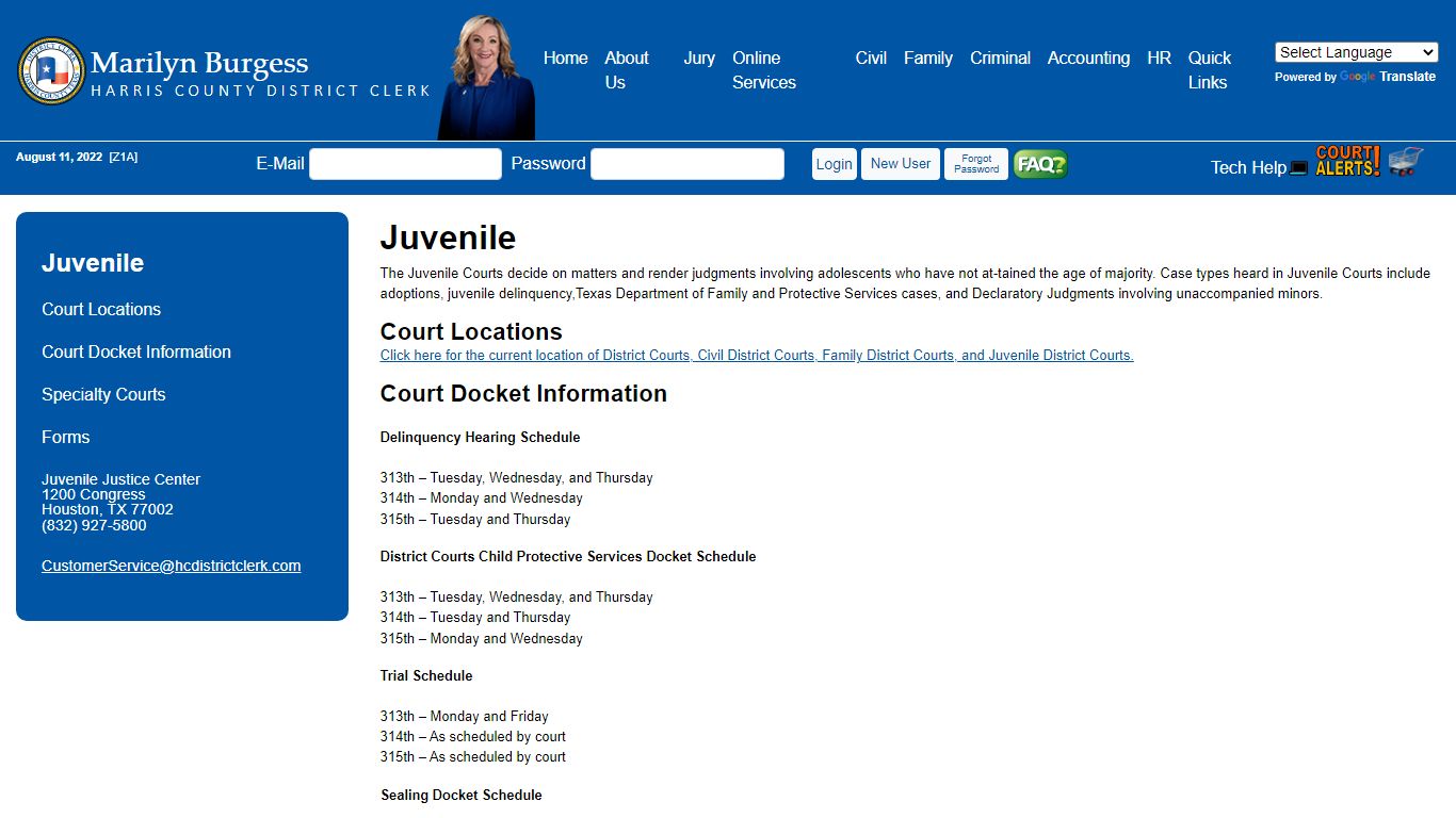 Juvenile - Office of Harris County District Clerk