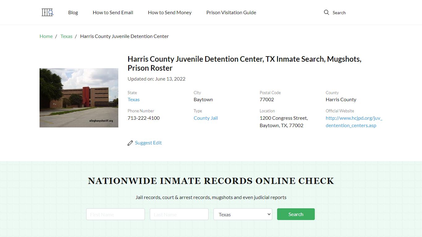 Harris County Juvenile Detention Center, TX Inmate Search ...