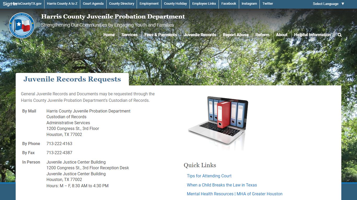 Juvenile Records - Harris County, Texas