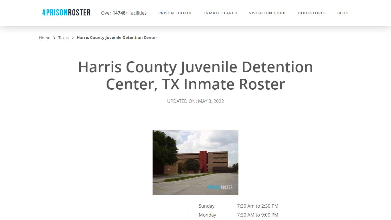 Harris County Juvenile Detention Center, TX Inmate Roster